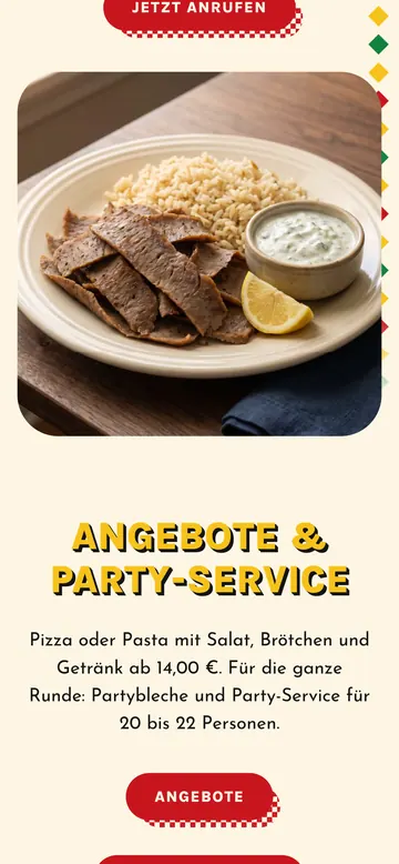 Handyansicht: Angebote und Party-Service
